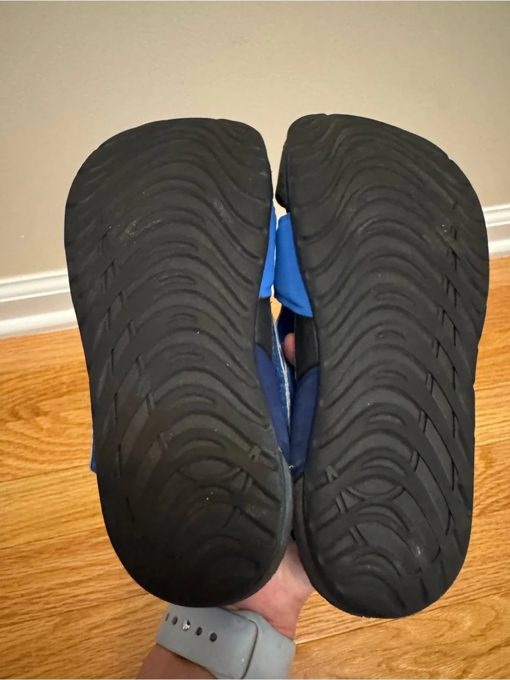 Kids Nike Sunray Protect - Blue Slip-On Sandals with Back Strap - Size 1Y